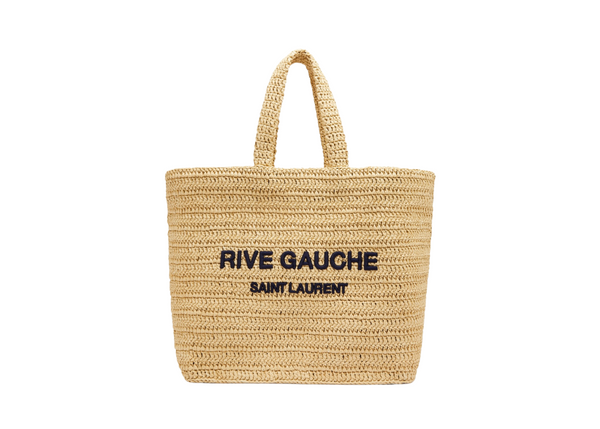 Saint Laurent Raffia Rive Gauche Tote Bag