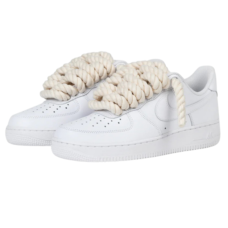 Nike Air Force 1 Low Rope Lace White Custom