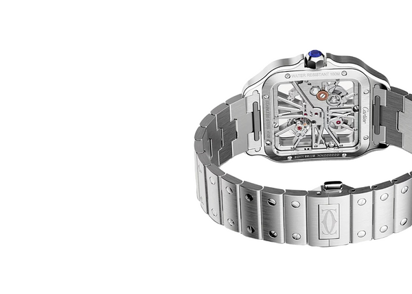 Cartier Large Santos De Cartier WHSA0015 Skeleton Watch 39.8mm