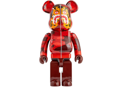 Bearbrick x A Bathing Ape Tiger Camo Red 1000%