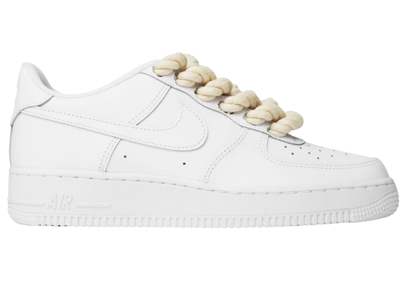 Nike Air Force 1 Low Rope Lace White Custom