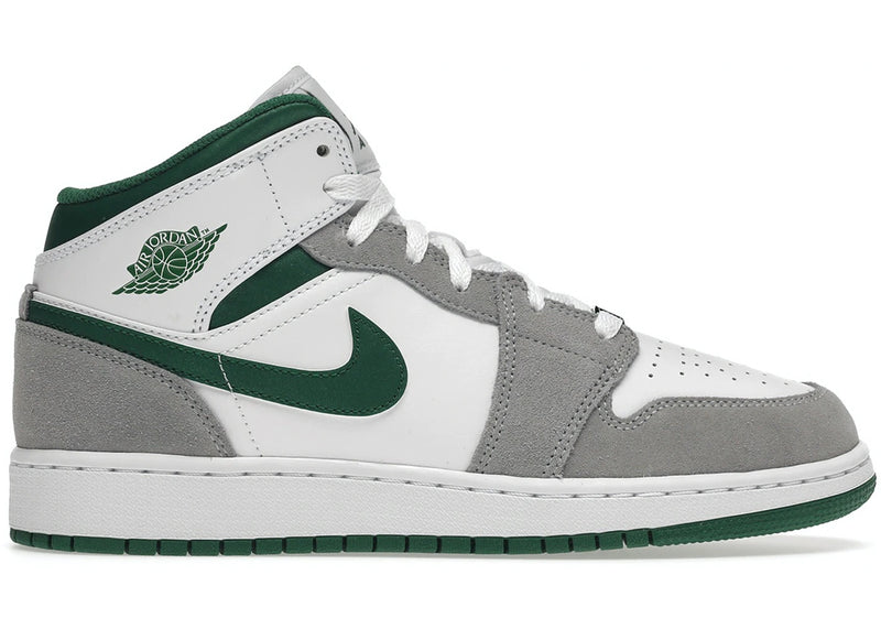 Nike Jordan 1 Mid 'White Pine Green Smoke Grey' (GS)